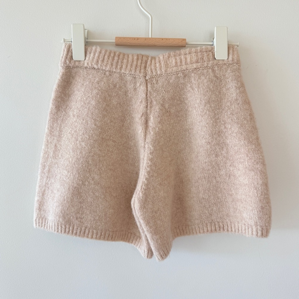 Zara Girls Beaded Knit Skort Sweater Skirt Cream Ecru Bow Embellished Size 6-7 - Picture 4 of 8